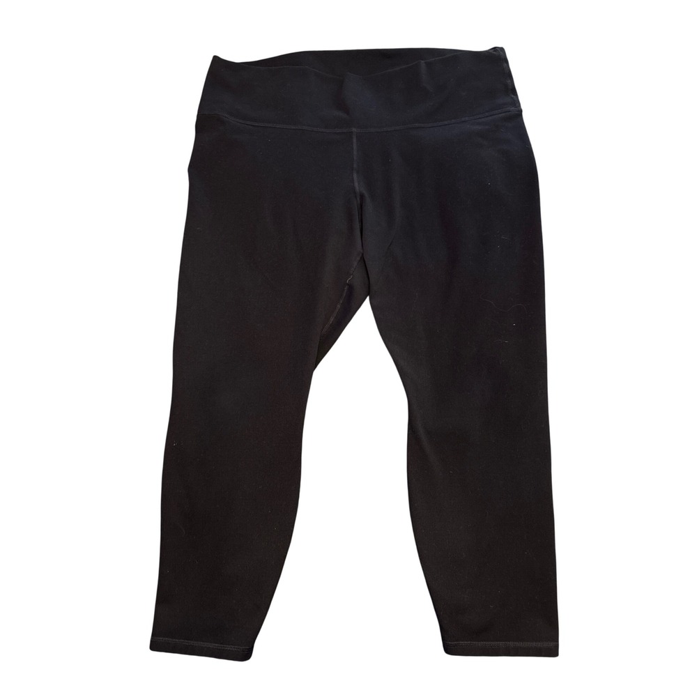 Fabletics Black High Waisted Cropped Capri Leggings Plus Size 2X